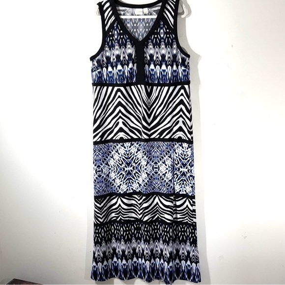 Chico's mixed animal print jersey knit Maxi Dress - Picture 1 of 11